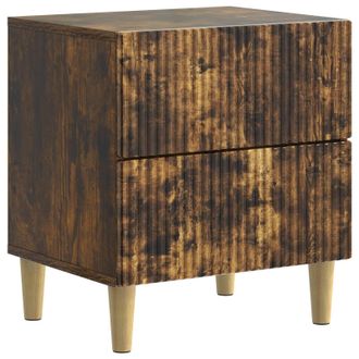 vidaXL Armario De Noche Con Caj&oacute;n Roble Ahumado 43 X 34,5 X 48 Cm Vidaxl