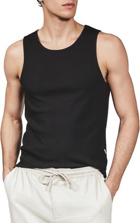 7 Diamonds Cotton & Modal Ribbed Tank in Black at Nordstrom, Size Xxx-Large