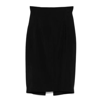 MUGLER Falda L&aacute;piz Midi - Skirts - Mujer - Negro - S