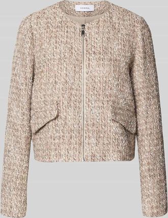 Comma Blazer mit Reißverschluss in Offwhite, Größe 34