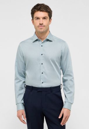 Eterna Langarmhemd ETERNA SLIM FIT, Herren, Gr. 46, Normalgr&ouml;ssen, gr&uuml;n, Twill, 100% Baumwolle, schmal, Manschette, Hemden Langarmhemd, NON IRON (b&uuml;gelfrei)