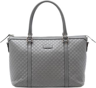 Gucci Pre-owned Tote Bags, female, Gray, Size: ONE SIZE Pre-owned Satchel