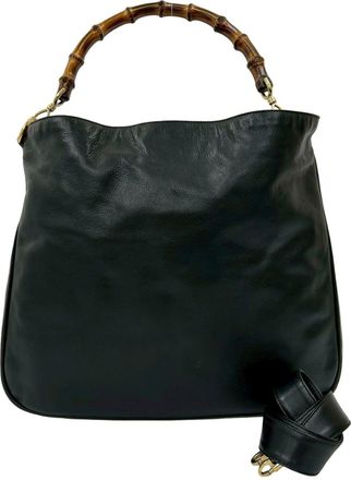 Gucci Black Leather Handbag Shoulder Bag Tote Bag (Pre-Owned)