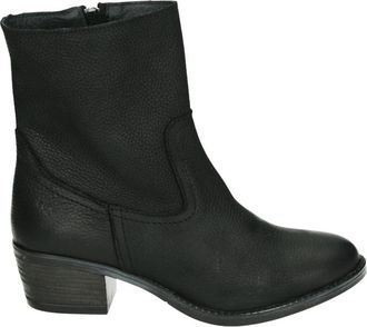 Aqa A8663 Western Ankle Boot - Dames - Cowboylaarzen - Zwart - 36 EU - Leer - Schoenen