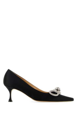 Mach & Mach Mach & Womens Black Satin Pumps Textile - Size EU 38