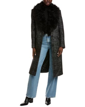 Michael Kors Wool, Silk, & Mohair-Blend Coat