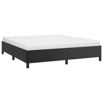 vidaXL Vidaxl - Estructura De Cama Sin Colch&oacute;n Cuero Sint&eacute;tico Negro 160x200 Cm