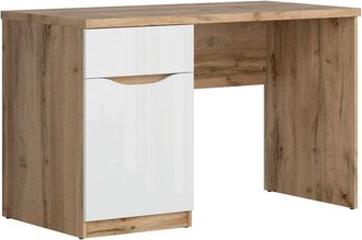 Petits Meubles Escritorio 1 caj&oacute;n 1 puerta tableros de aglomerado laminados blanco