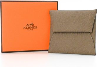 Herm&egrave;s Beige Epsom Leather Coin Purse/Coin Case (Pre-Owned)