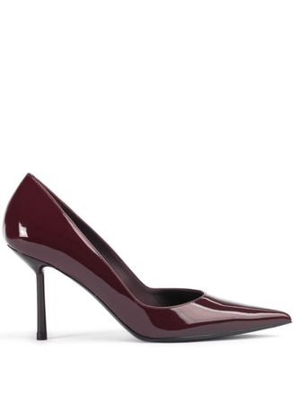 Le Silla Bella 80mm leather pumps - women - Patent Calf Leather/Leather/Nappa Leather - 36.5 - Red