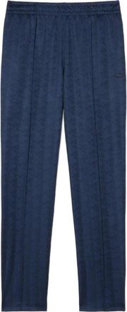 Lacoste Monogram Jacquard Sweatpants - Heren - Broeken - Blauw - Maat: L Poliester