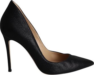 Gianvito Rossi Pointed-toe Textured Pumps in Black Leather