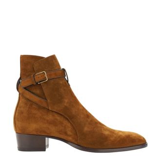 Saint Laurent Mens Wyatt Jodphur Wyatt Ankle Boots, Brand Size 43 ( US Size 10 )