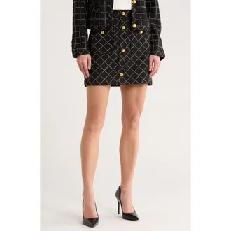 Ted Baker Brenton Tweed Miniskirt in Rich Black at Nordstrom Rack, Size X-Large