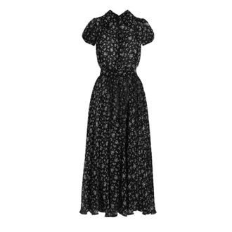 Dolce & Gabbana Jurk met bloemenprint - Dames - Jurken - Zwart - Maat: M Zijde