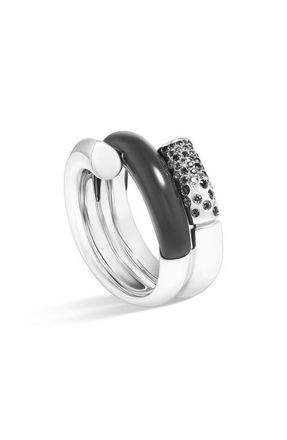 Tabayer Oera Pav&eacute; Diamond Wraparound Ring in Black at Nordstrom, Size 6.75