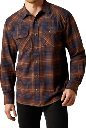 Ariat Harleigh Retro Fit Shirt In Dark Brown