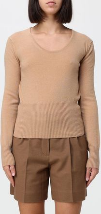 Max Mara Maglia girocollo slim fit in lana e cashmere con bordi a costine