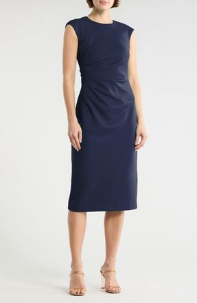 Vince Camuto Scuba Midi Dress in Navy at Nordstrom Rack, Size 10
