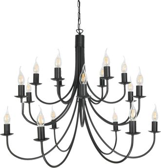 OEM L&aacute;mpara De Techo Colgante Tradicional Tipo Candelabro, Color Negro, 14-880/18