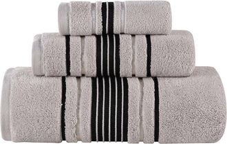 Superior Sadie Zero Twist Cotton Elegant Floral Absorbent 3Pc Solid Towel Set