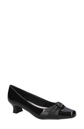 Easy Street Waive Square Toe Pump - Multiple Widths Available in Black Patent/black at Nordstrom Rack, Size 5.5