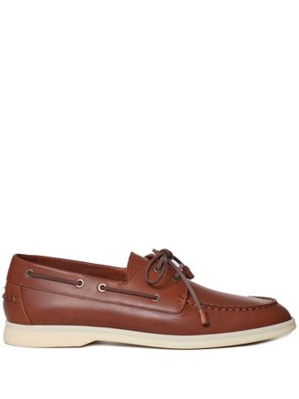 Loro Piana Leren bootschoenen - Bruin