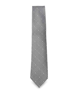 Tom Ford Polka-Dot And Herringbone Pattern Silk Tie