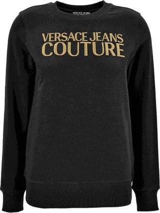 Versace Jeans Couture Sweater met geborduurd logo - Zwart