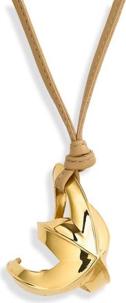 Bottega Veneta Leather Cord Pendant Necklace in 9677 Shore at Nordstrom