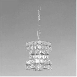 Trade Shop Trade Shop - Copy Of Lampadario Sospeso Cubo Cristalli Lampada Luce Led Attacco E27 Oro Quadrato 32309