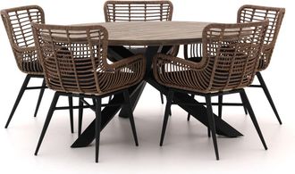 Intenso Furniture Intenso Asti/Rough-Y &Oslash;150cm dining tuinset 6-delig