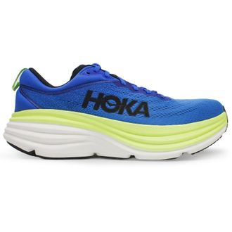 Hoka One One Hoka Bondi 8 Textile Mens Running Trainers - Electric Cobalt Lettuce - Size:UK 10.5