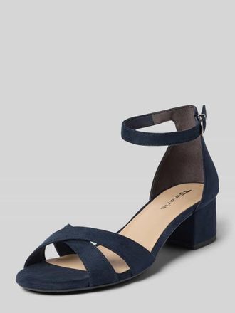 Tamaris Tamaris Sandaletten mit Velourslederoptik in Dunkelblau, Gr&ouml;&szlig;e 36