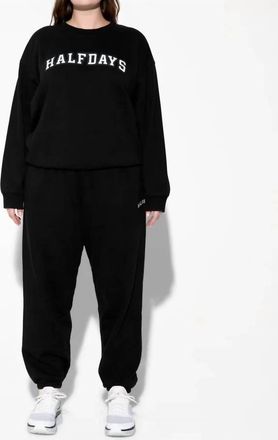 Halfdays Ski Club Pull-On Sweatpants In Black