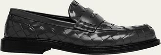Bottega Veneta Mens James Intrecciato Leather Loafers