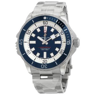 Breitling Superocean 46mm Automatic Chronometer Blue Dial Mens Watch A17378E71C1A1
