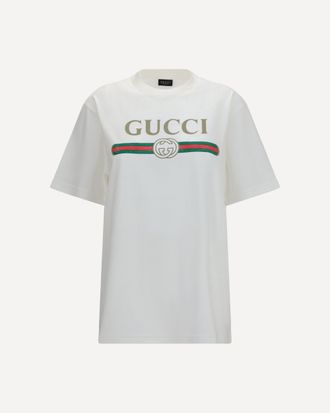 Gucci Cotton and silk jersey T-shirt Female XS