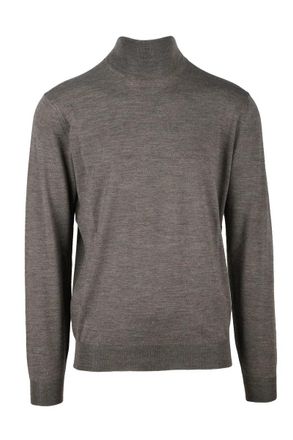 FILIPPO DE LAURENTIIS Brown Merino Wool Mens Merino Wool Turtleneck