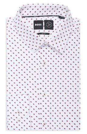 BOSS P-Hank Kent Slim Fit Dress Shirt in Dark Pink at Nordstrom Rack, Size 16.5 - R