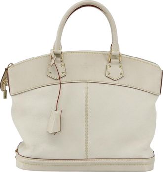 Louis Vuitton Suhali Lockit Handbag Leather White Leather Handbag (Pre-Owned)