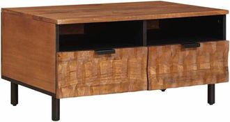 vidaXL Coffee Table with Drawer Brown 80 x 54 x 40 cm Solid Mango Wood vidaXL