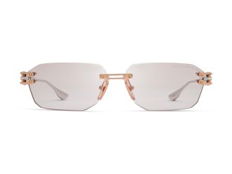 Dita Eyewear Rose Gold Hyperlux-3000 Rimless Geometric Sunglasses