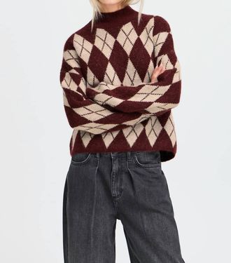 b.young Argyle Sweater In Port Royale