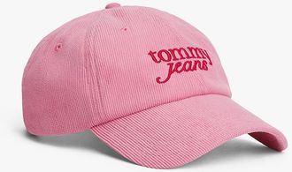 Tommy Hilfiger Womens Tommy Jeans Script Corduroy Baseball Cap - Pink