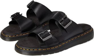 Dr. Martens Womens Dr. Martens Josef 31570001 Sandal Black Leather Open Toe Slide ZOGG2044