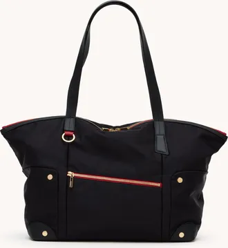 Hammitt Hammitt Zoe Tote Black Nylon Gold Red Zip