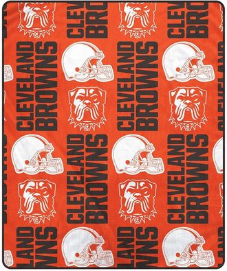 Pegasus Sports Cleveland Browns Nfl Team All-Over Logo Soft Fleece Throw