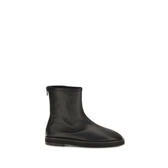 Dear Frances Black Calf Leather Bos Taurus Ankle Womens Boots