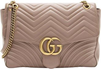 Gucci Matelass&eacute; Gg Marmont Xl Flap Bag (Authentic Pre-Loved)